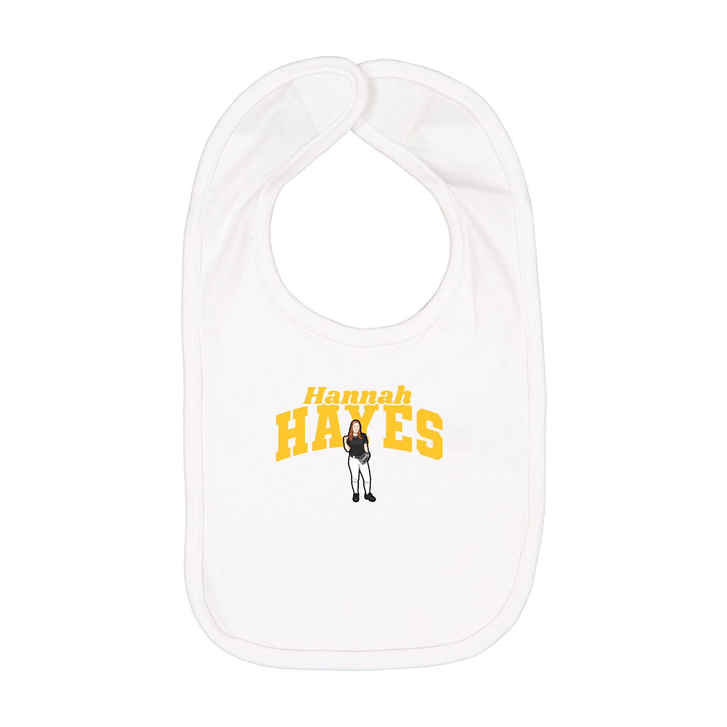 Infant Bib — Signature Arch in White