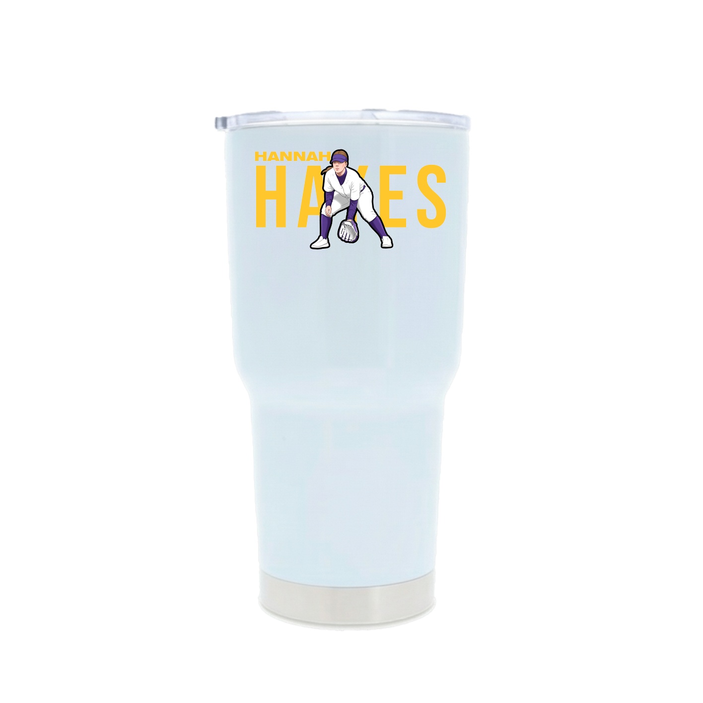 30oz Stainless Steel Tumbler — Player Name in White