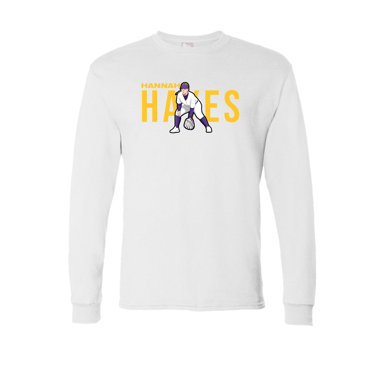 Long Sleeve Tee — Player Name in White
