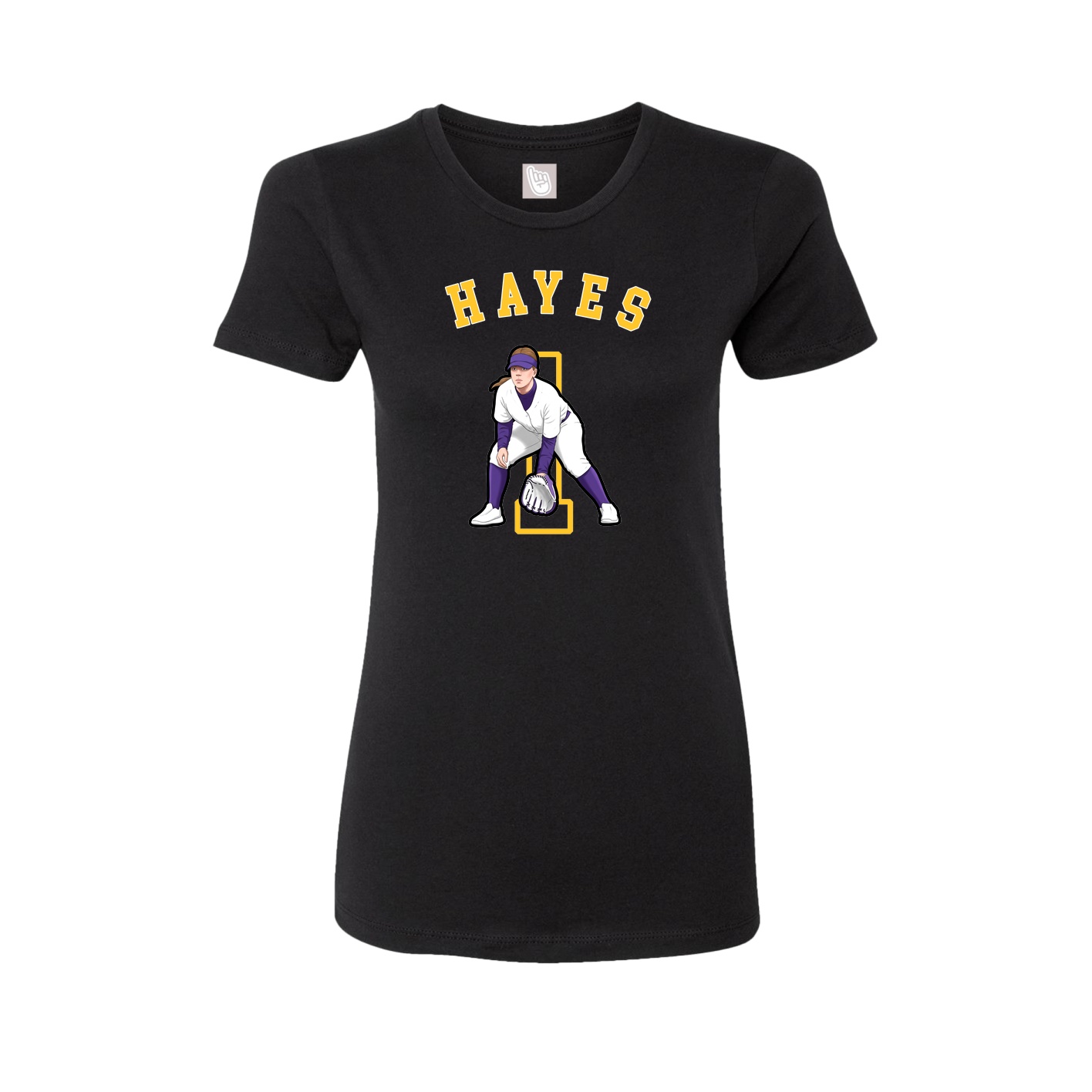 Fitted Women's Tee — Shirsey Arch in Black