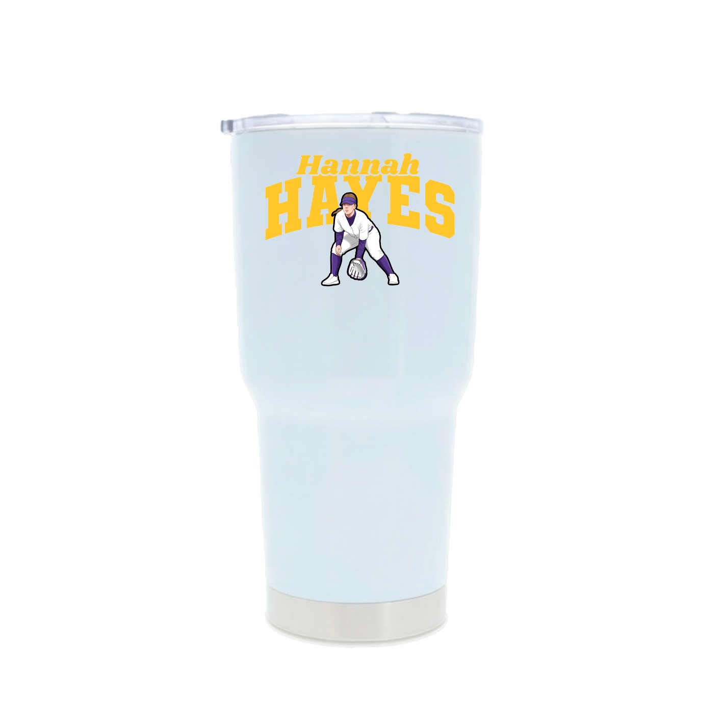 30oz Stainless Steel Tumbler — Signature Arch in White