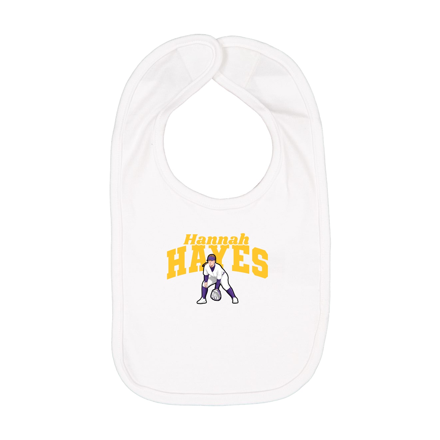 Infant Bib — Signature Arch in White