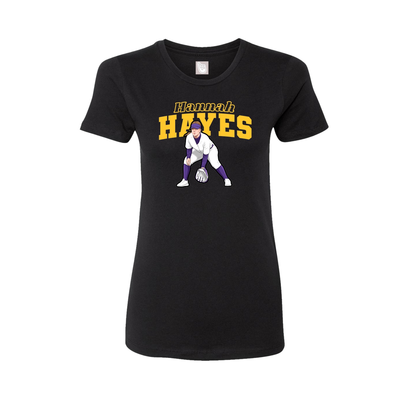 Womens Tee — Name Arch in Black