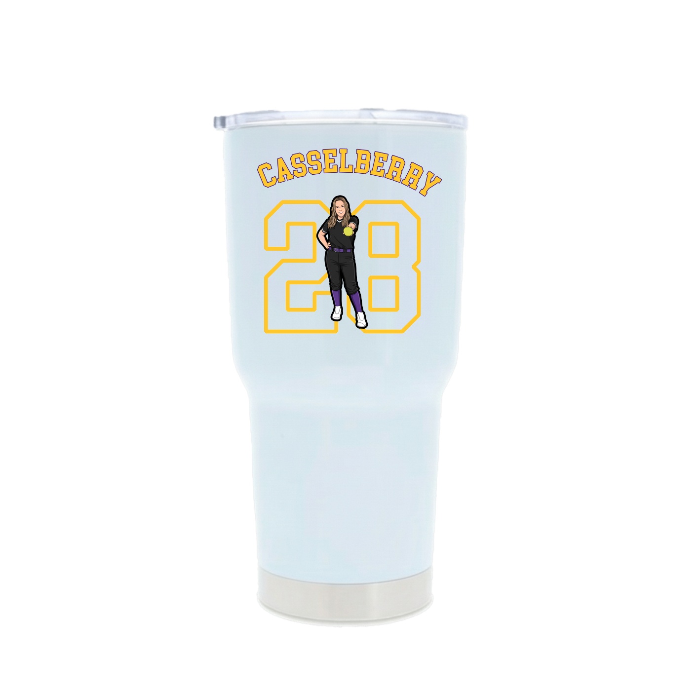 30oz Stainless Steel Tumbler — Shirsey Arch in White
