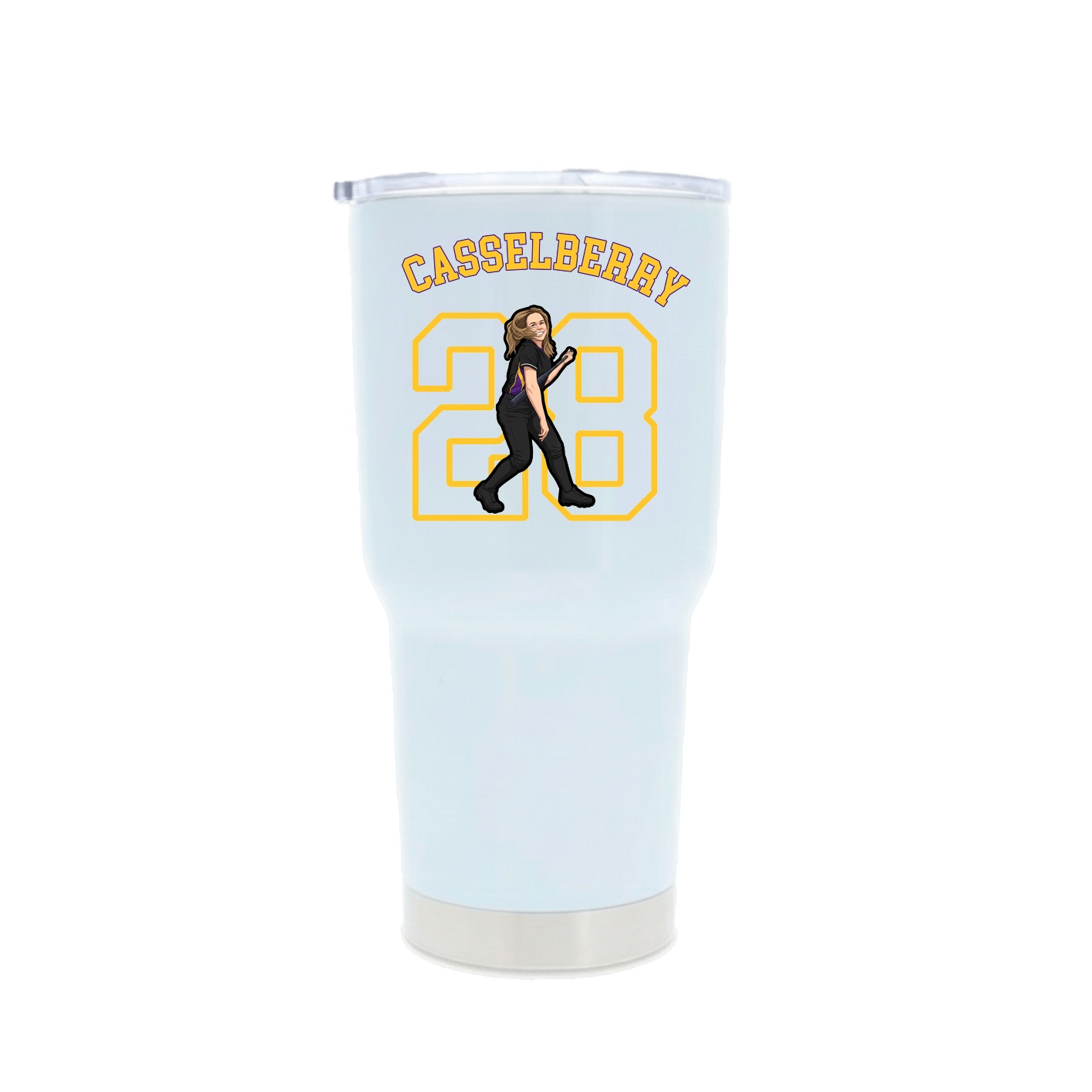 30oz Stainless Steel Tumbler — Shirsey Arch in White