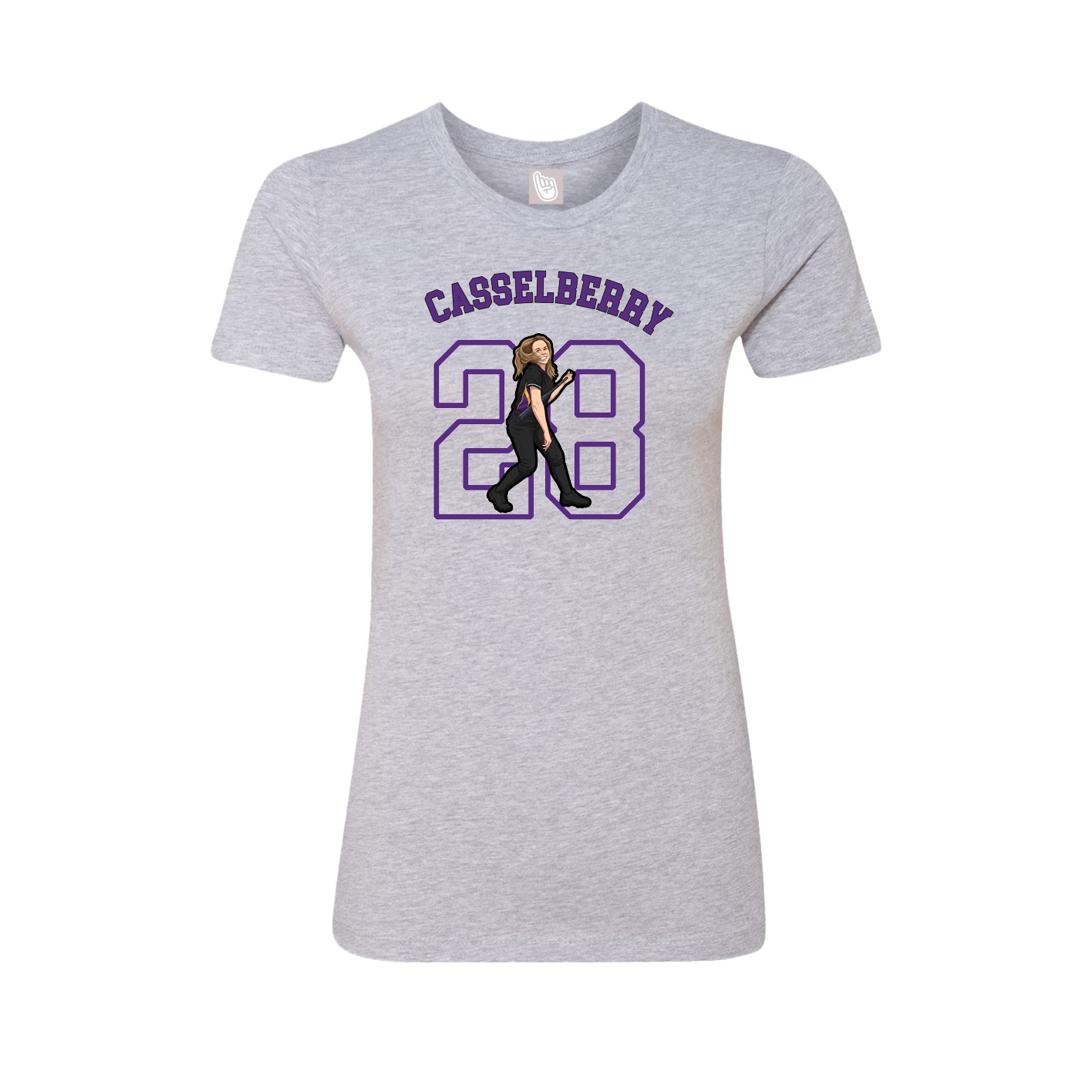 Fitted Women's Tee — Shirsey Arch in Grey