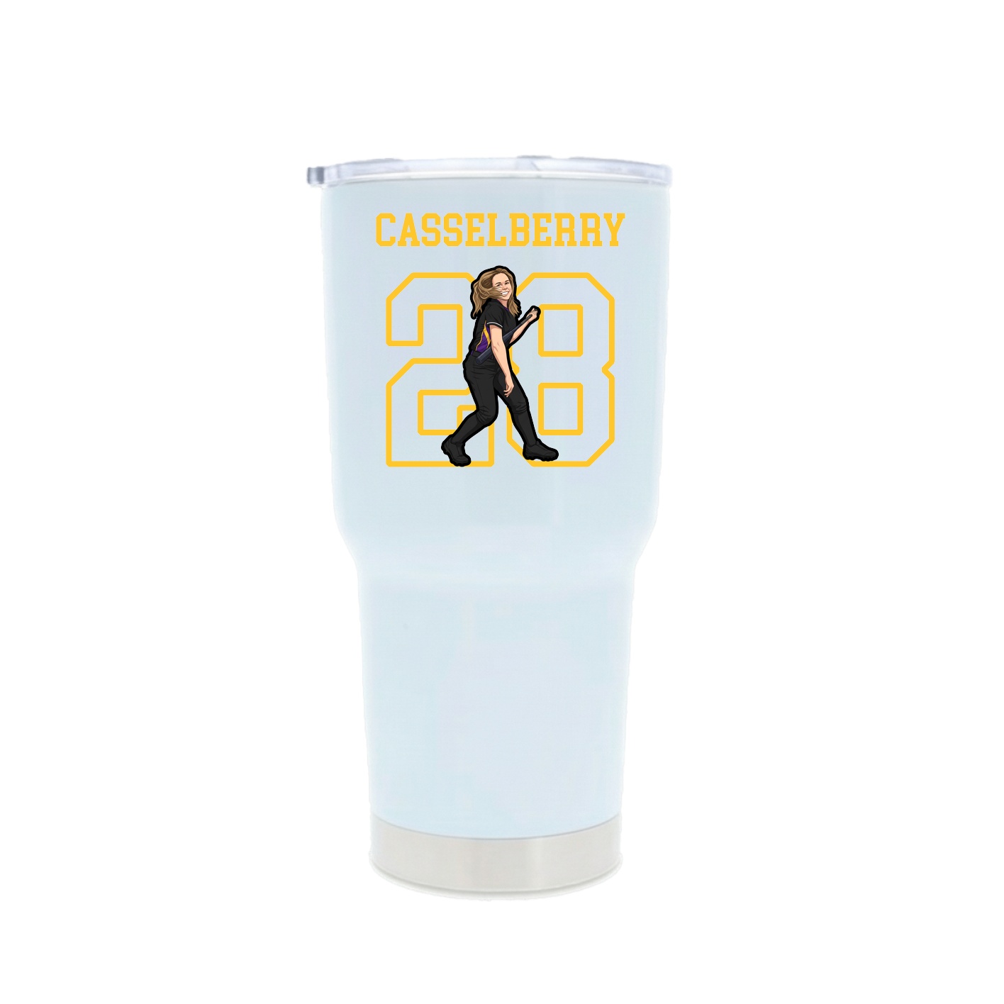 30oz Stainless Steel Tumbler — Shirsey in White