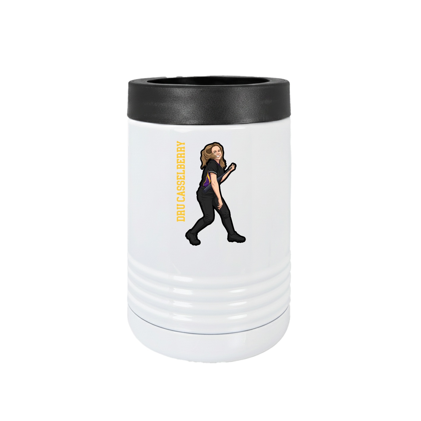 Beverage Holder — Name Vertical in White