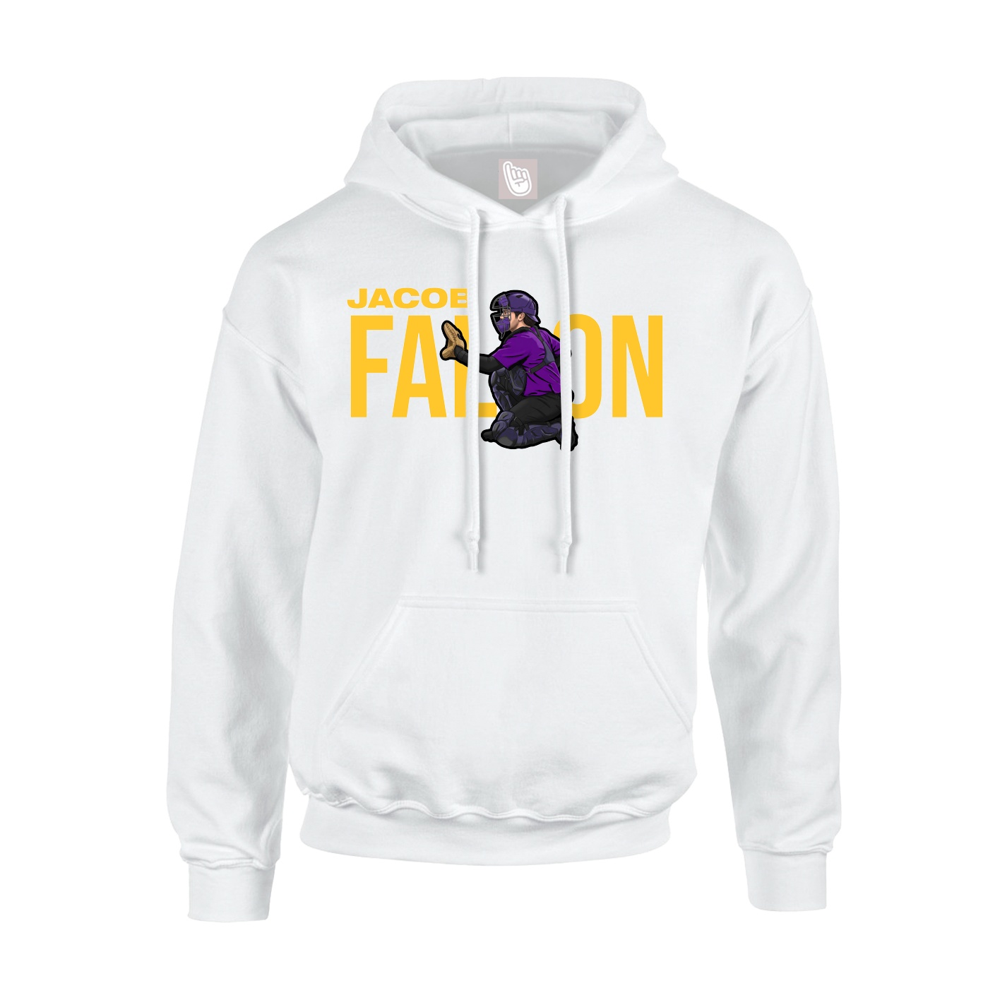 Youth Hoodie — Player Name in White