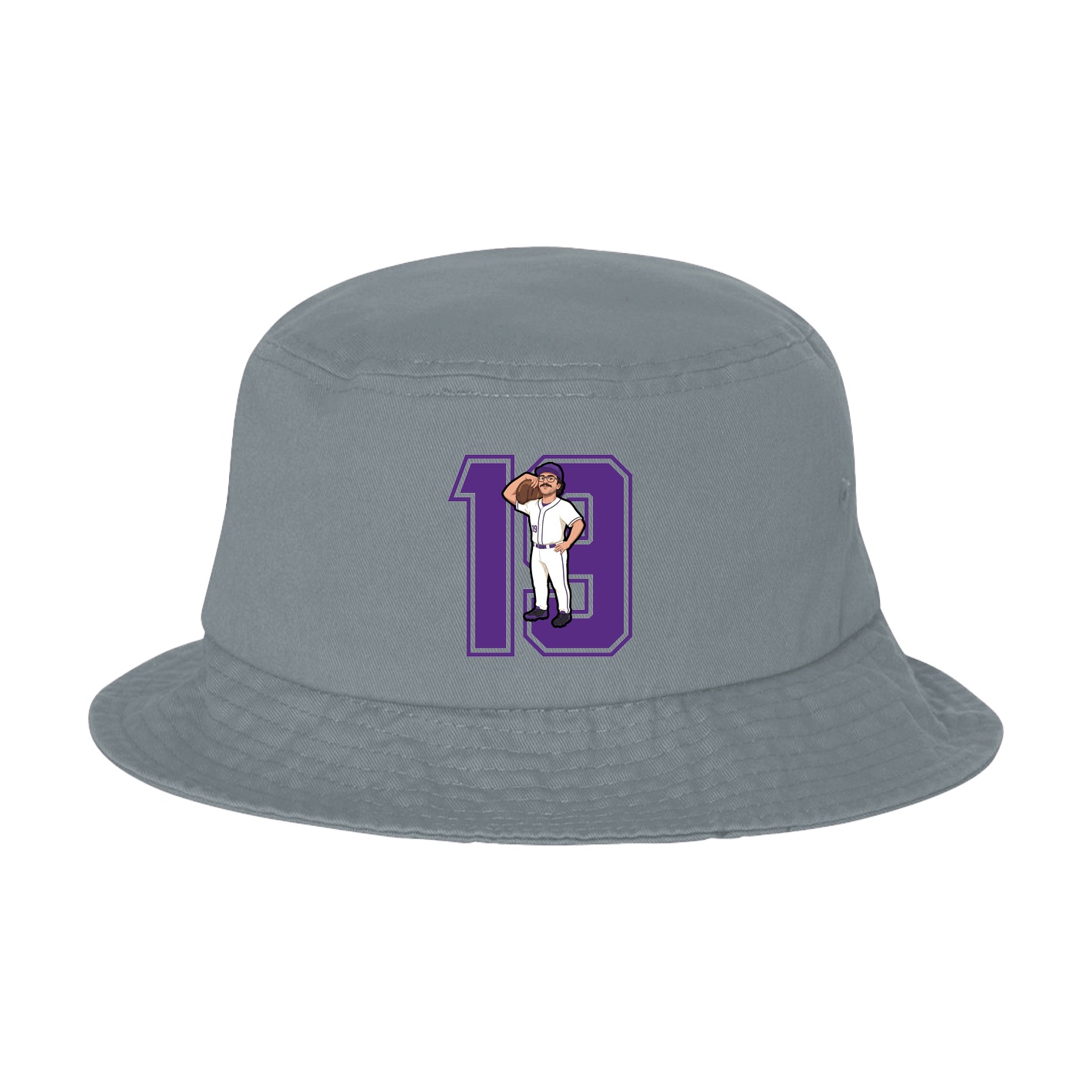 Bucket Cap — Number in Grey