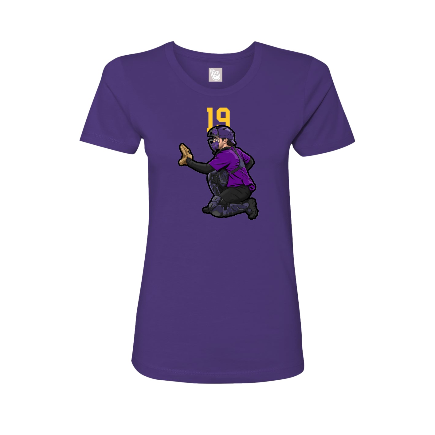 Fitted Women's Tee — Number Top in Purple
