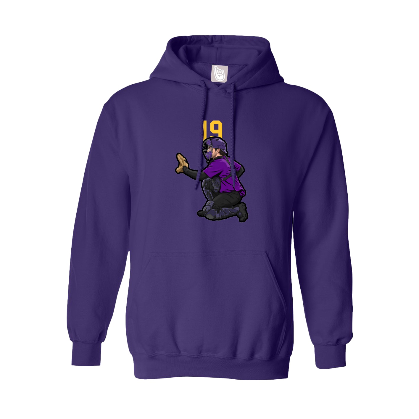 Youth Hoodie — Number Top in Purple