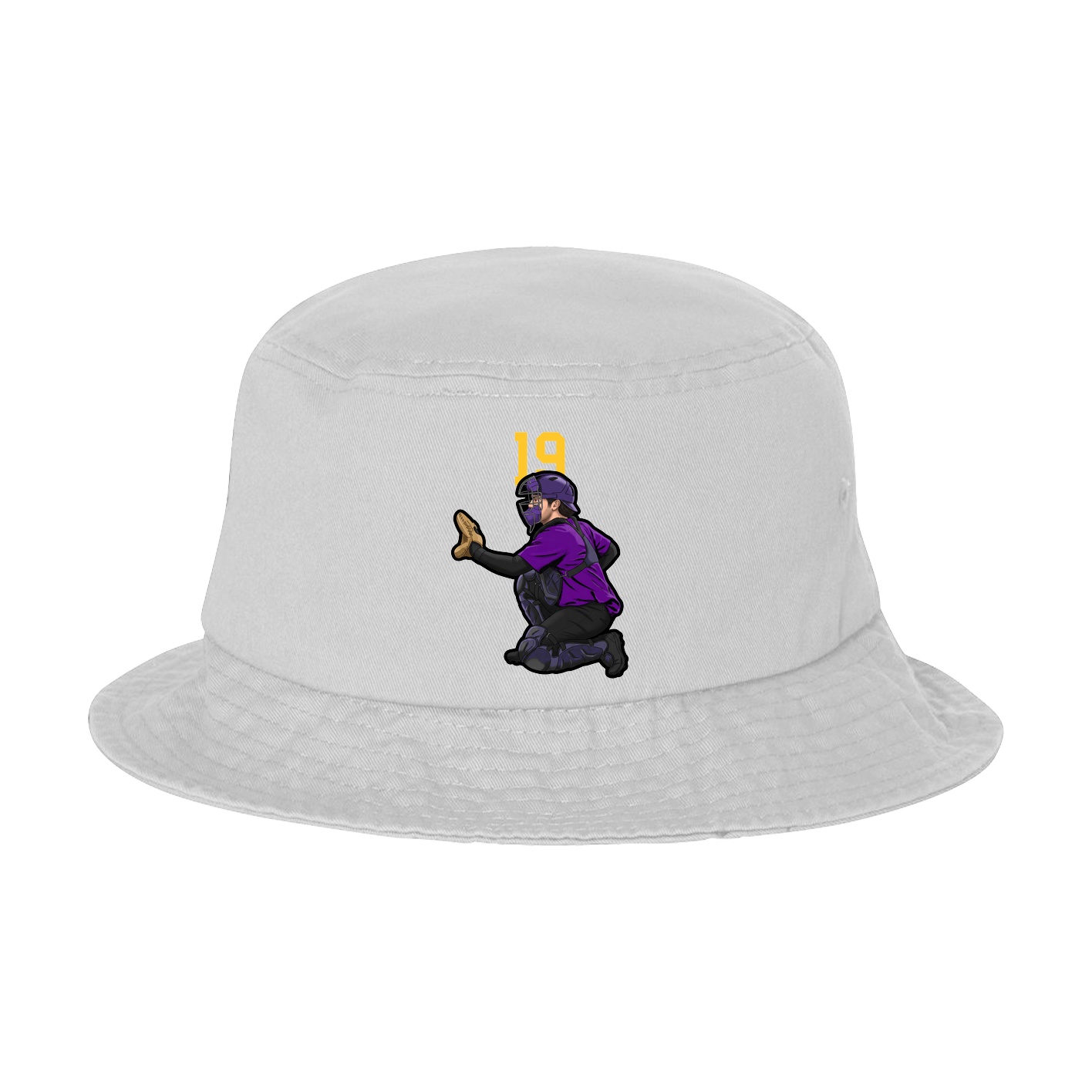 Bucket Cap — Number Top in White