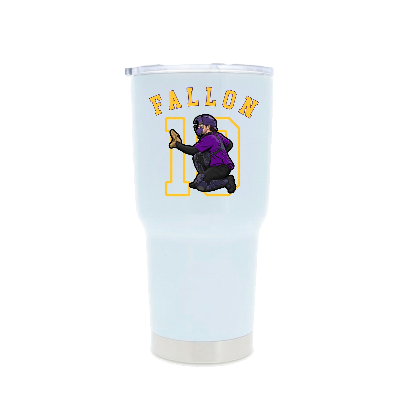 30oz Stainless Steel Tumbler — Shirsey Arch in White