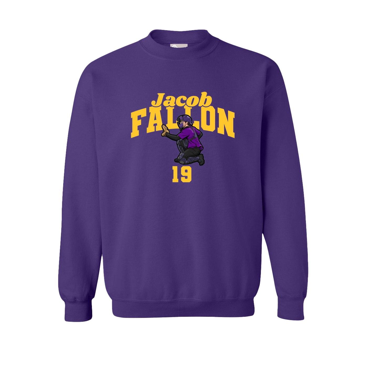 Fleece Crew — Signature Arch in Purple