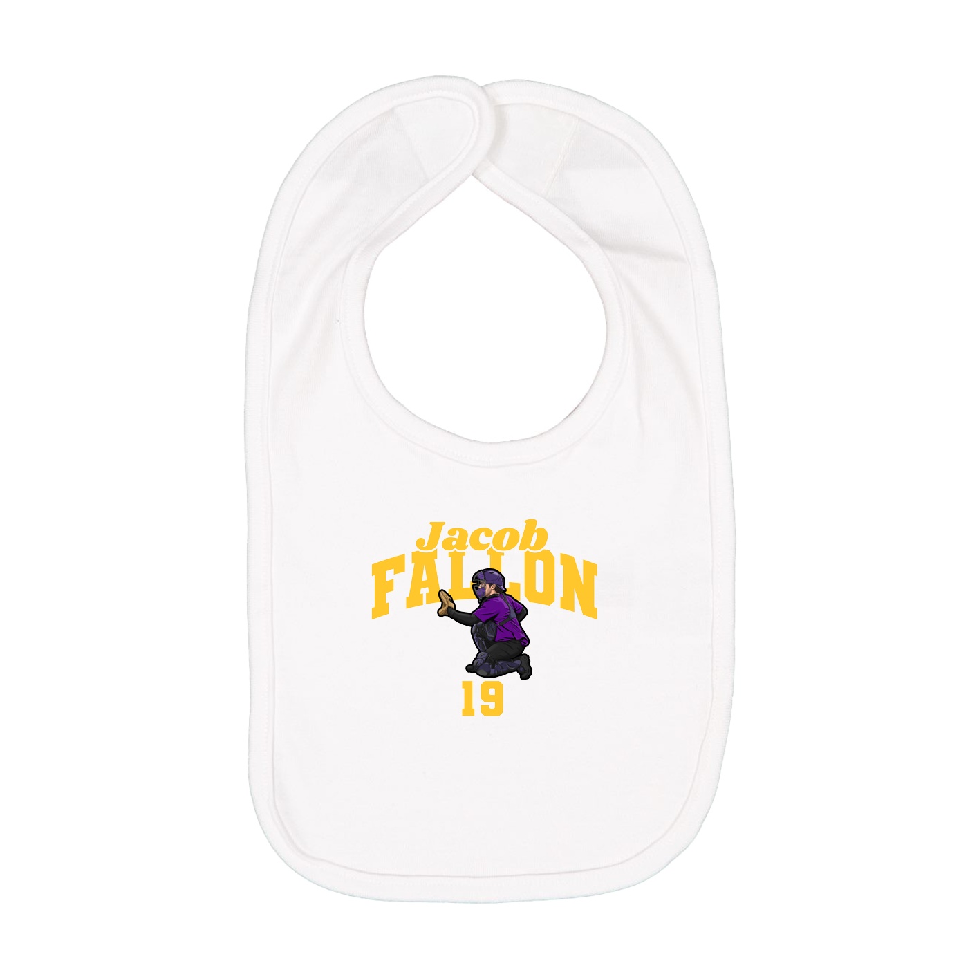 Infant Bib — Signature Arch in White