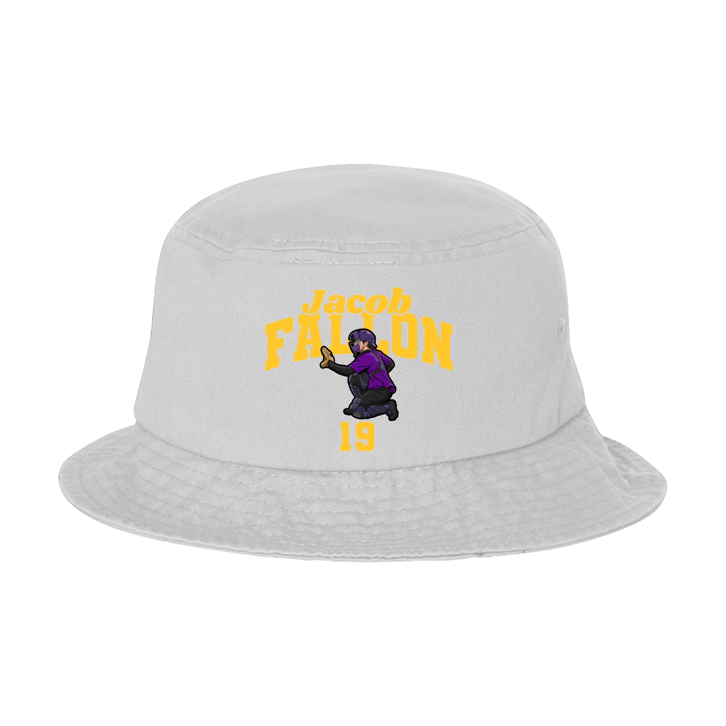 Bucket Cap — Signature Arch in White