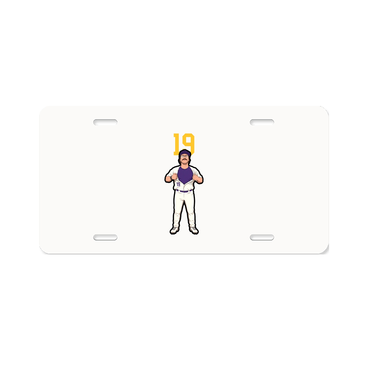 License Plate — Number Top in Classic