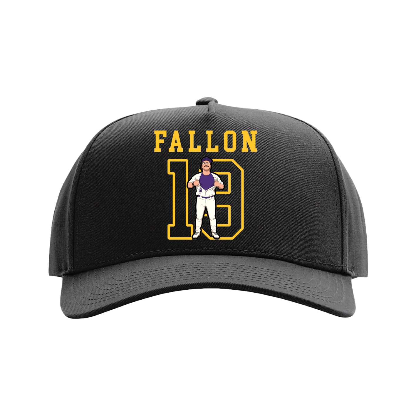 Full Fabric Five-Panel Champ Cap — Shirsey in Black