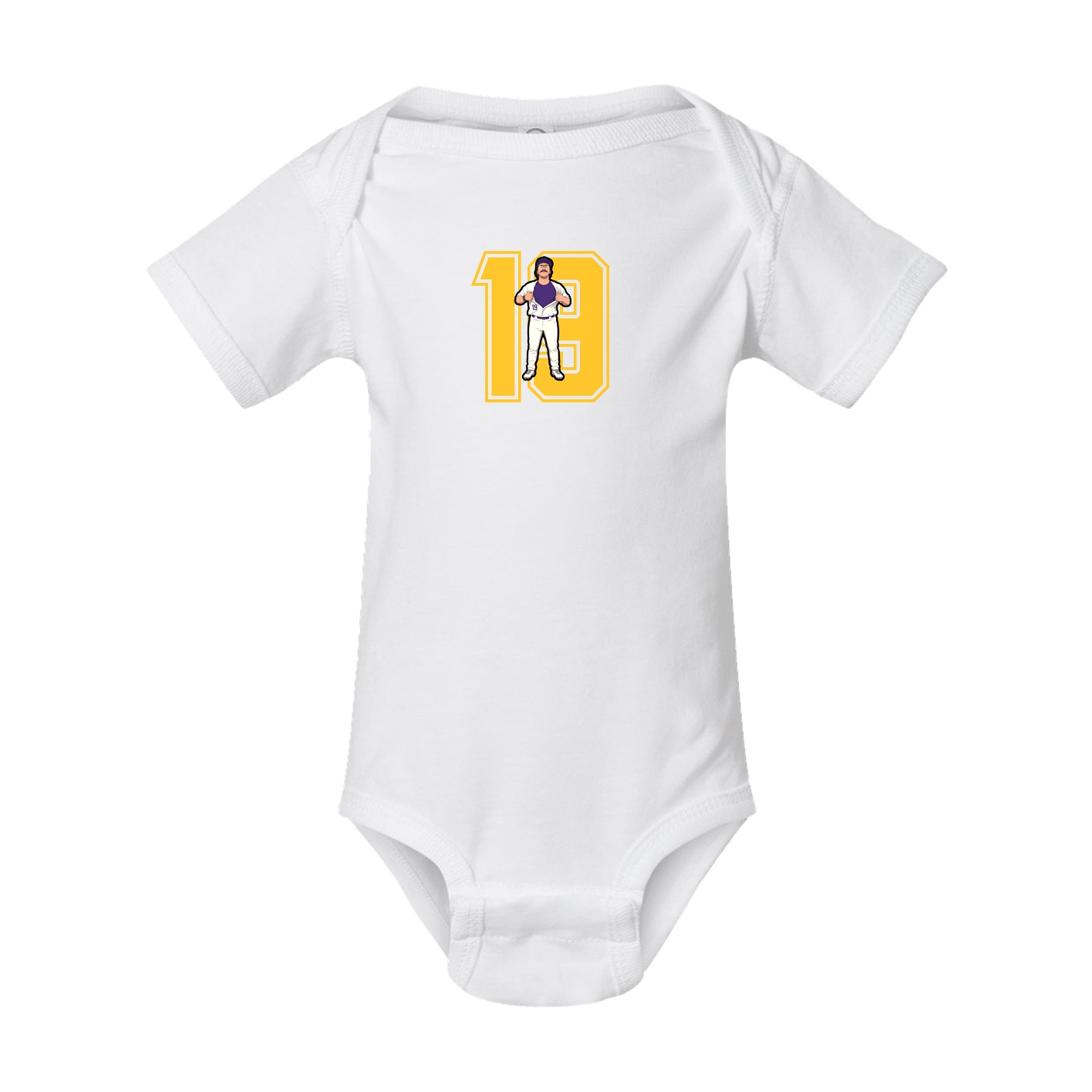 Baby Onesie — Number in White