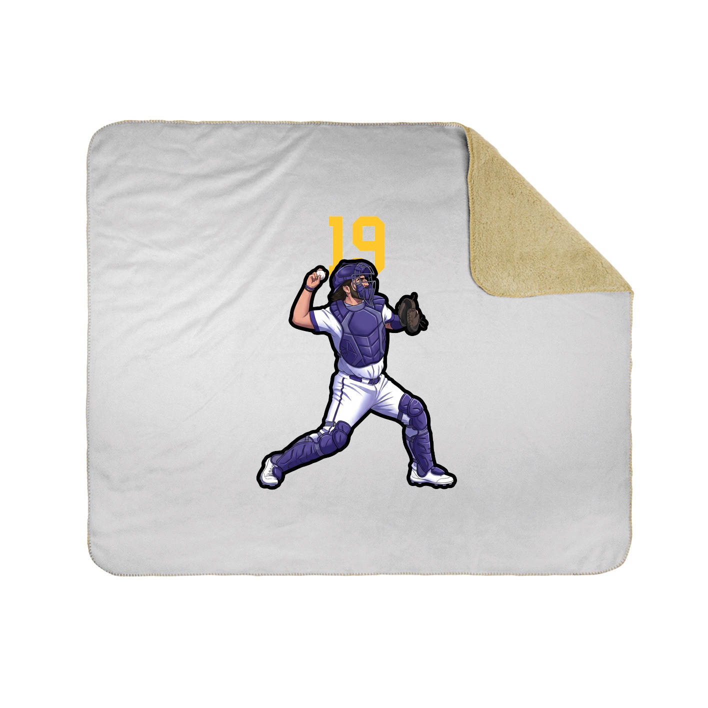 Throw Blanket — Number Top in White