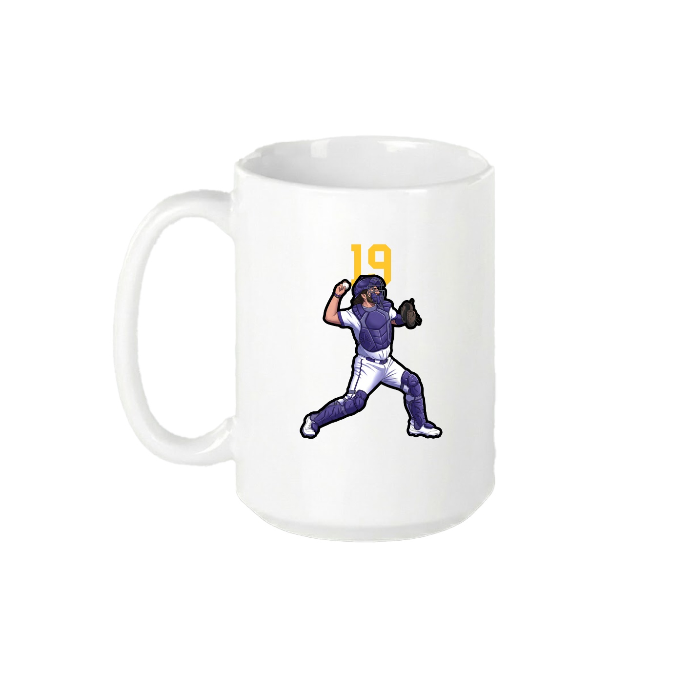 15oz Coffee Mug — Number Top in White