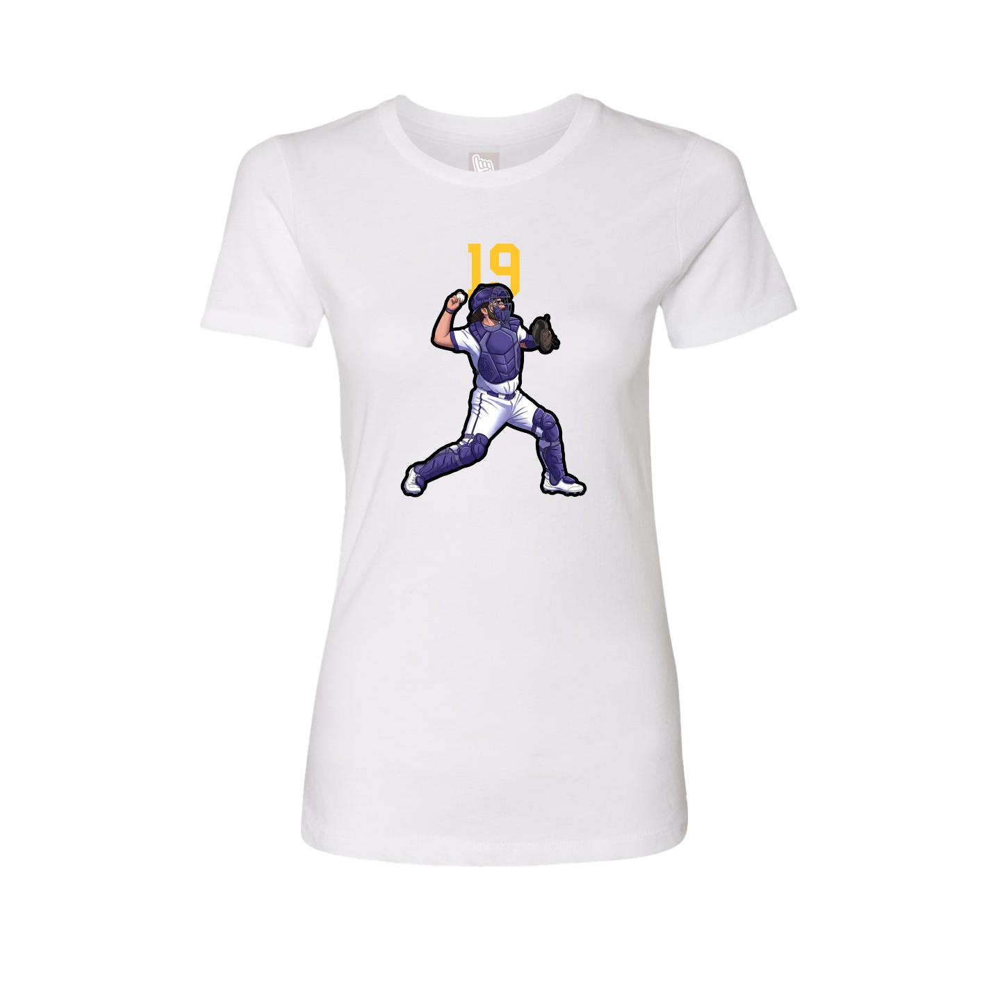 Womens Tee — Number Top in White