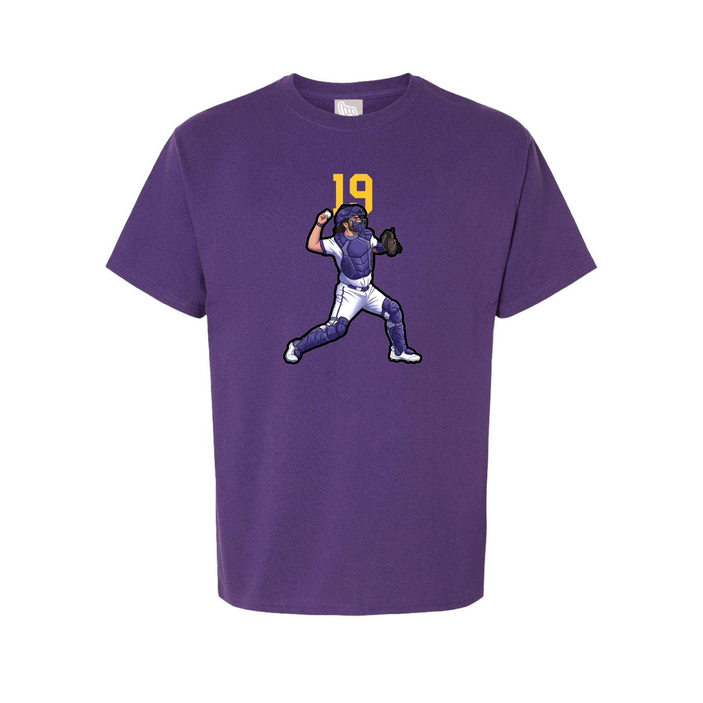 Youth Tee — Number Top in Purple