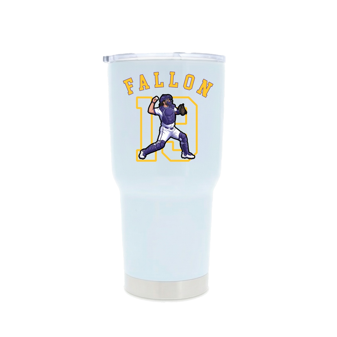 30oz Stainless Steel Tumbler — Shirsey Arch in White