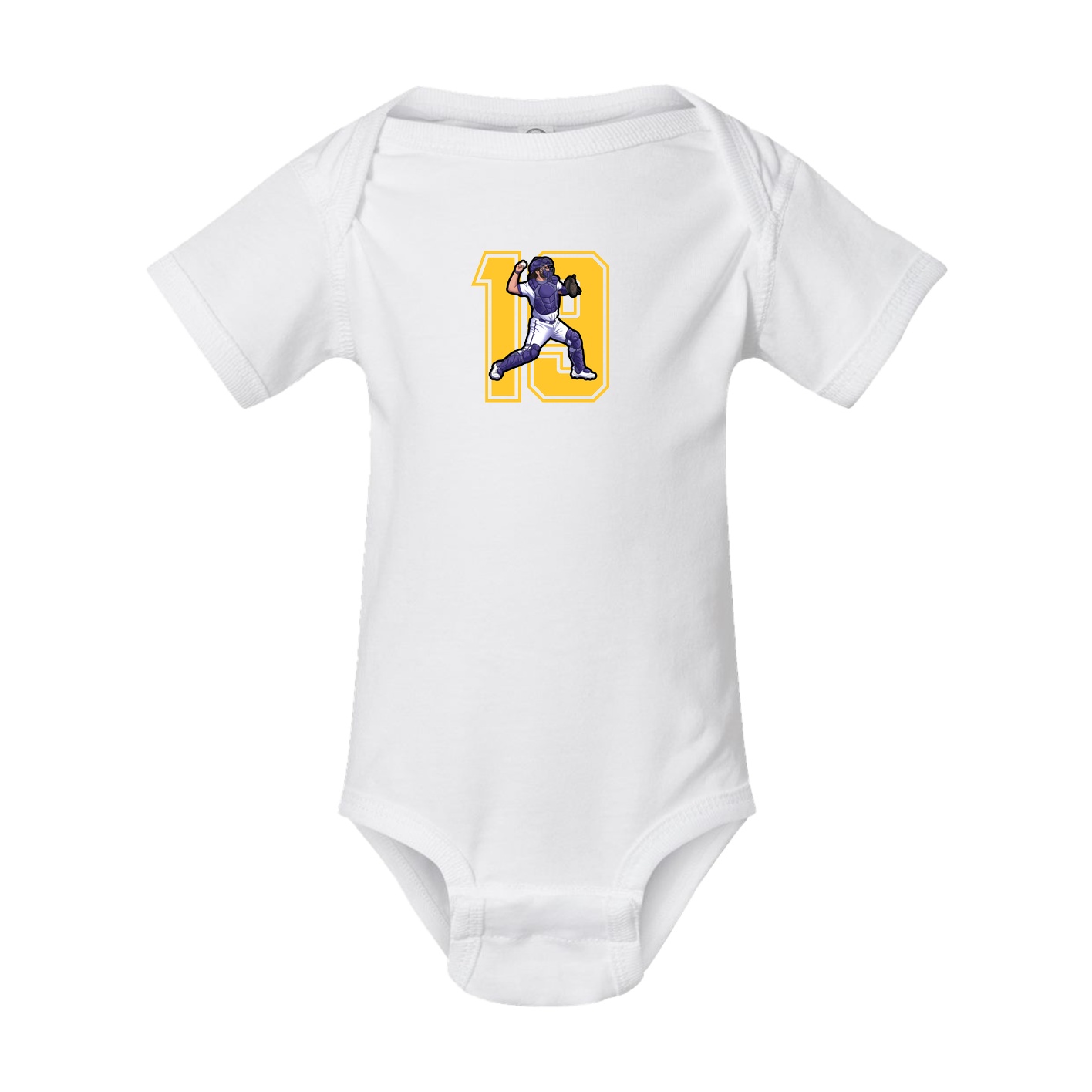 Baby Onesie — Number in White