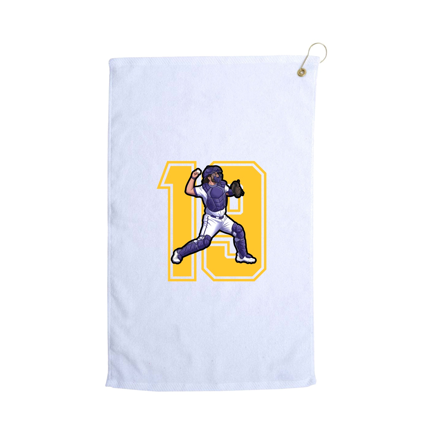 Golf Towel — Number in White
