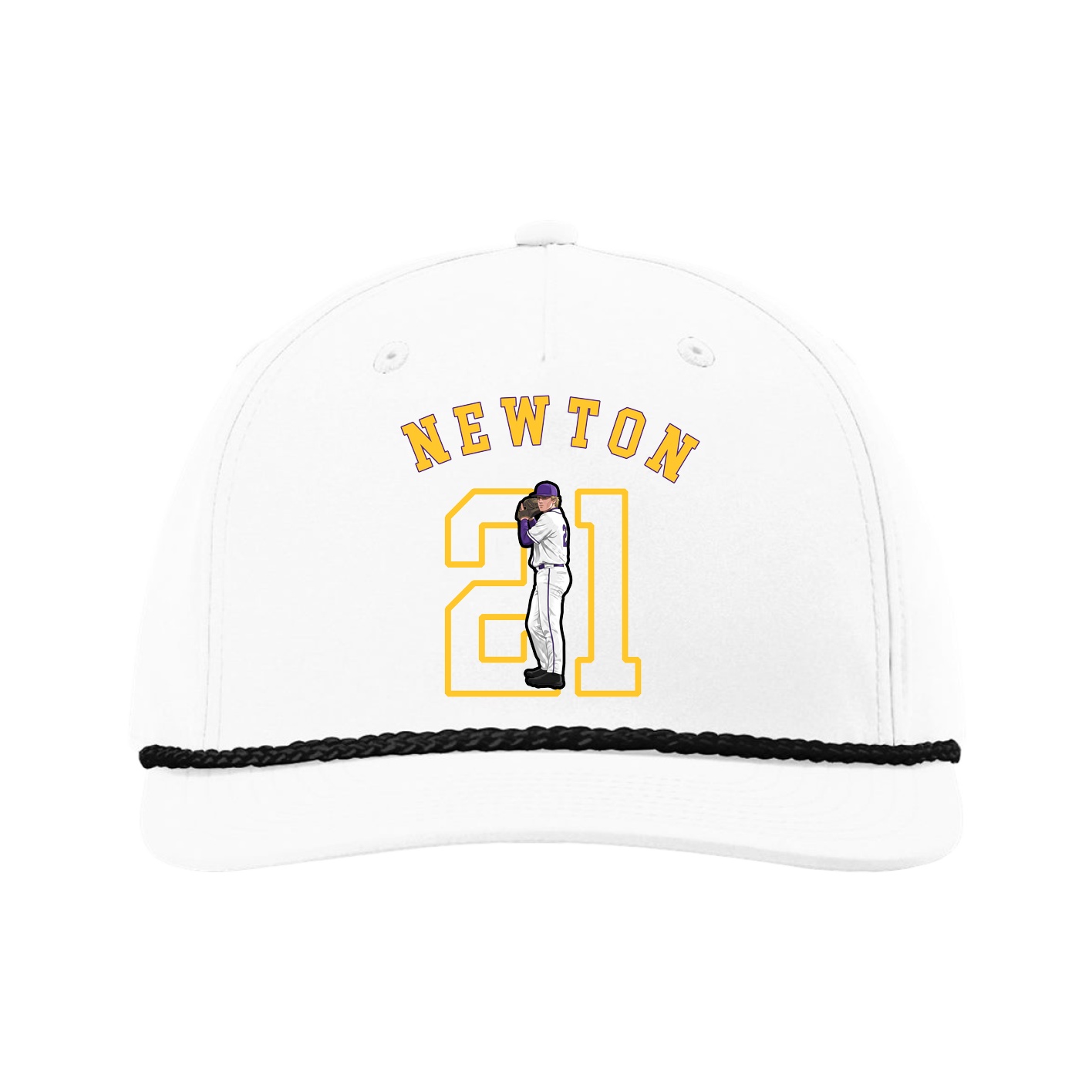 Five-Panel Classic Rope Cap — Shirsey Arch in White