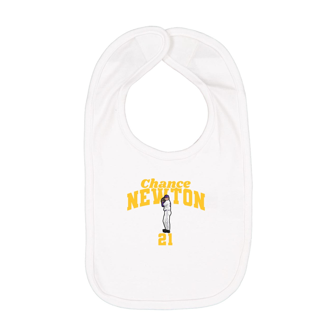 Infant Bib — Signature Arch in White