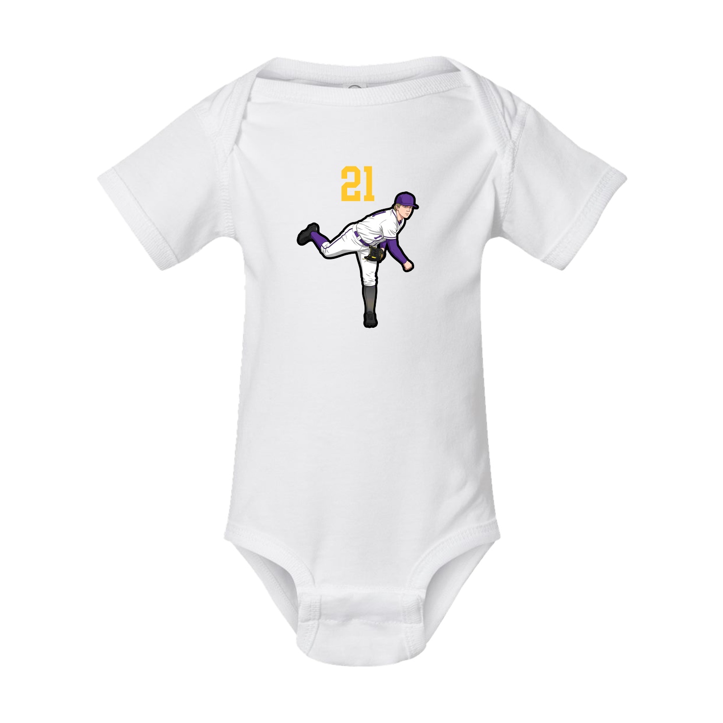 Baby Onesie — Number Top in White