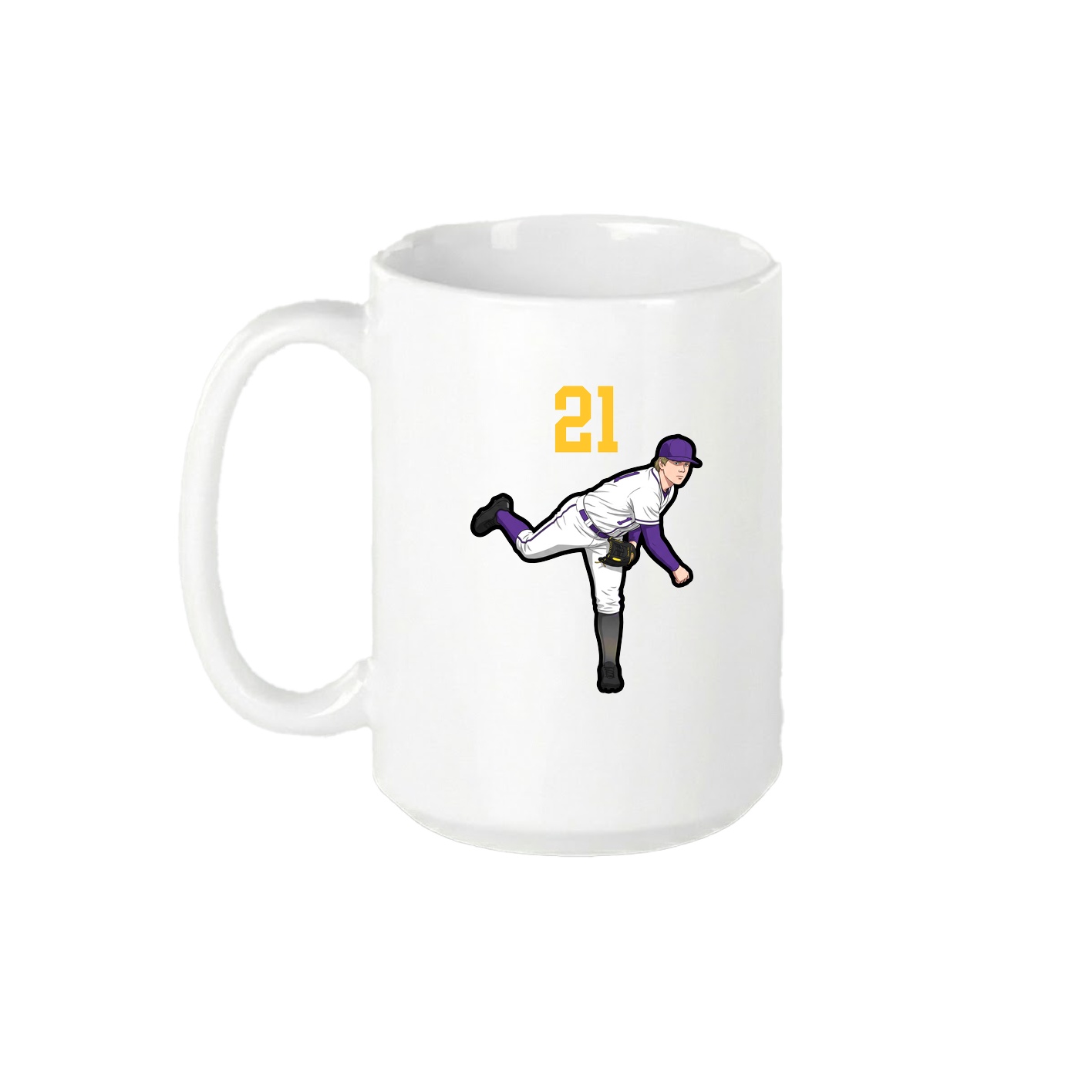 15oz Coffee Mug — Number Top in White