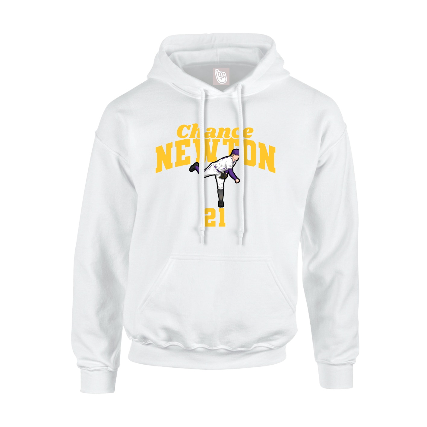 Hoodie — Signature Arch in White