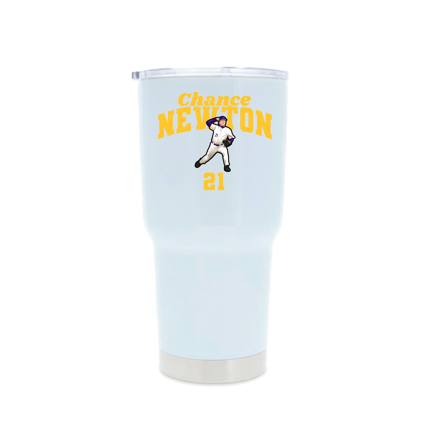 30oz Stainless Steel Tumbler — Signature Arch in White