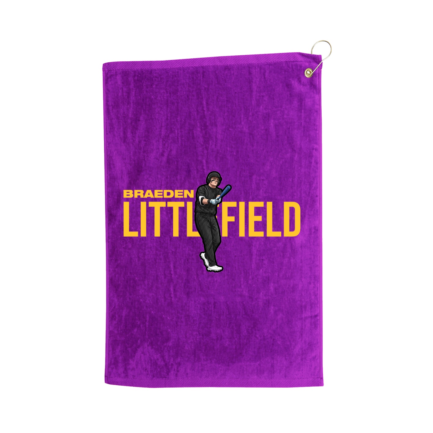 Golf Towel — Player Name in Purple
