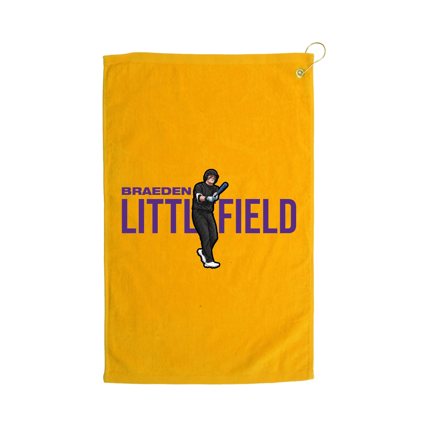 Golf Towel — Player Name in Gold