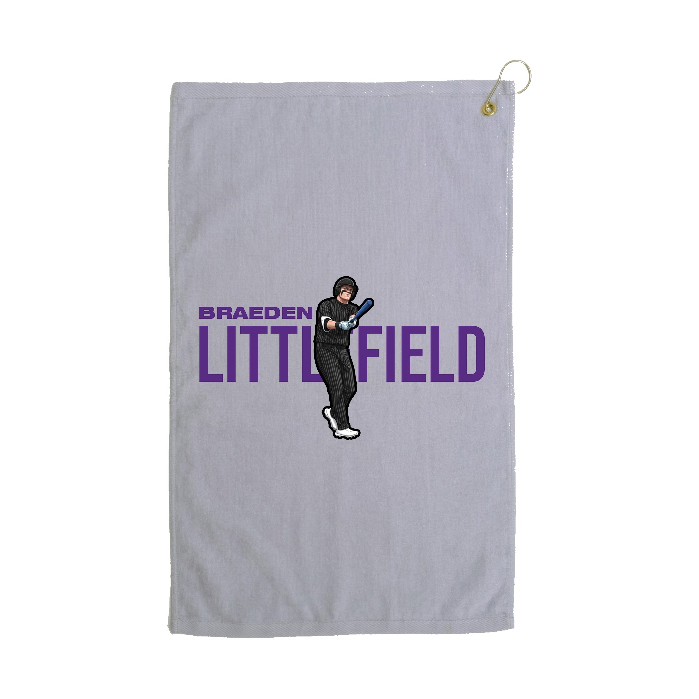 Golf Towel — Player Name in Grey