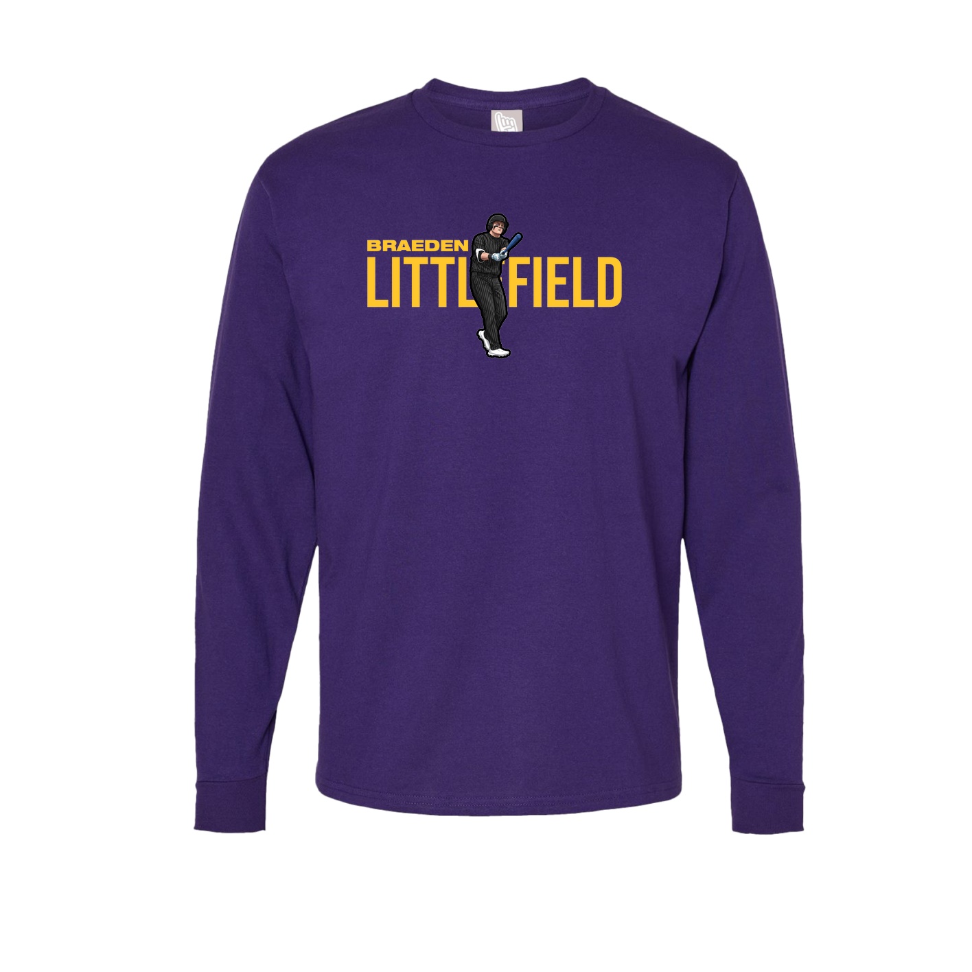 Long Sleeve Tee — Player Name in Purple