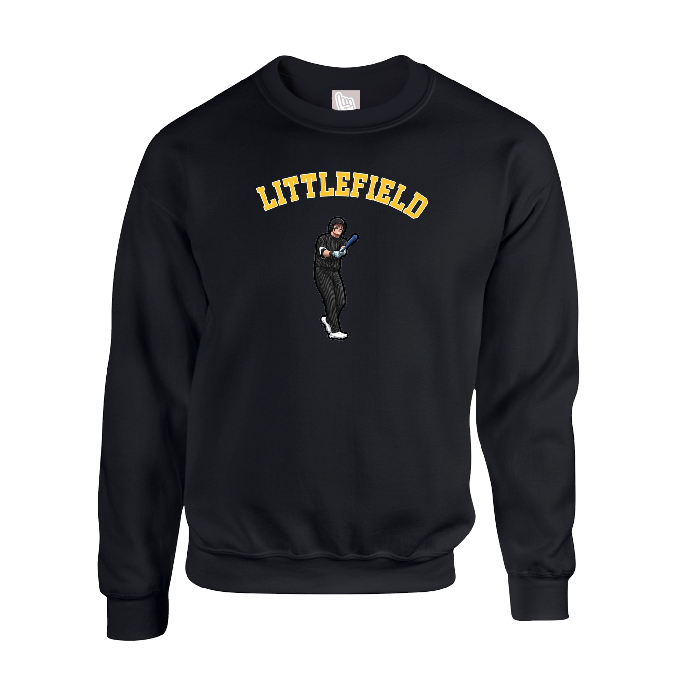 Fleece Crew — Shirsey Arch in Black