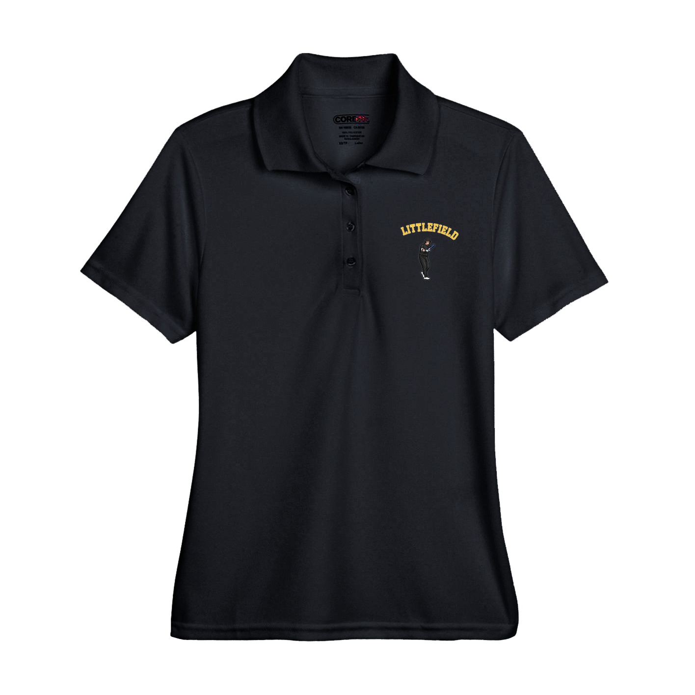 Womens Performance Polo — Shirsey Arch in Black