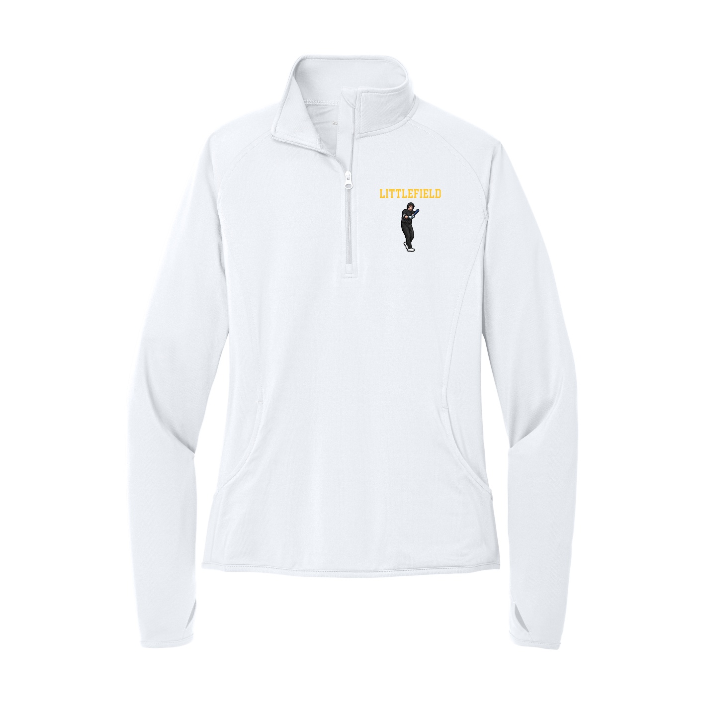 Women's Q-Zip Pullover — Shirsey in White