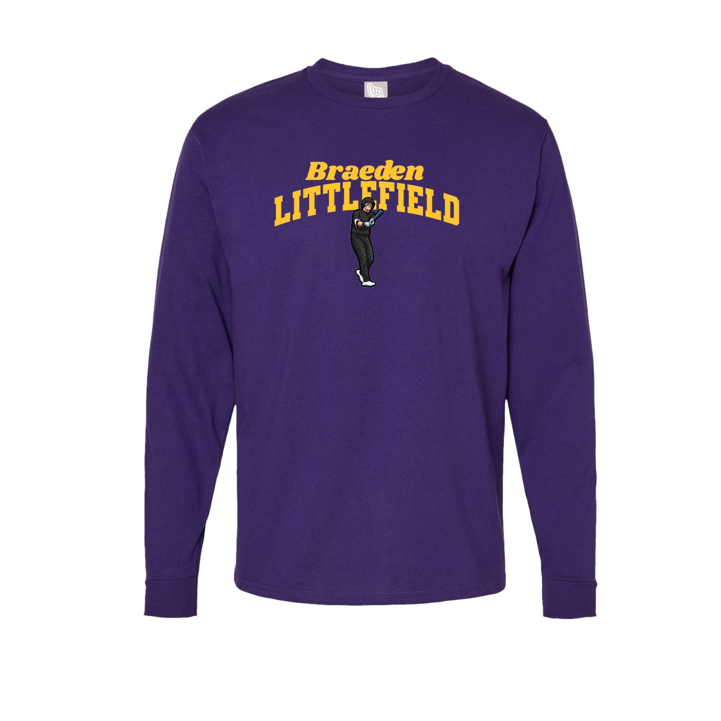 Long Sleeve Tee — Signature Arch in Purple