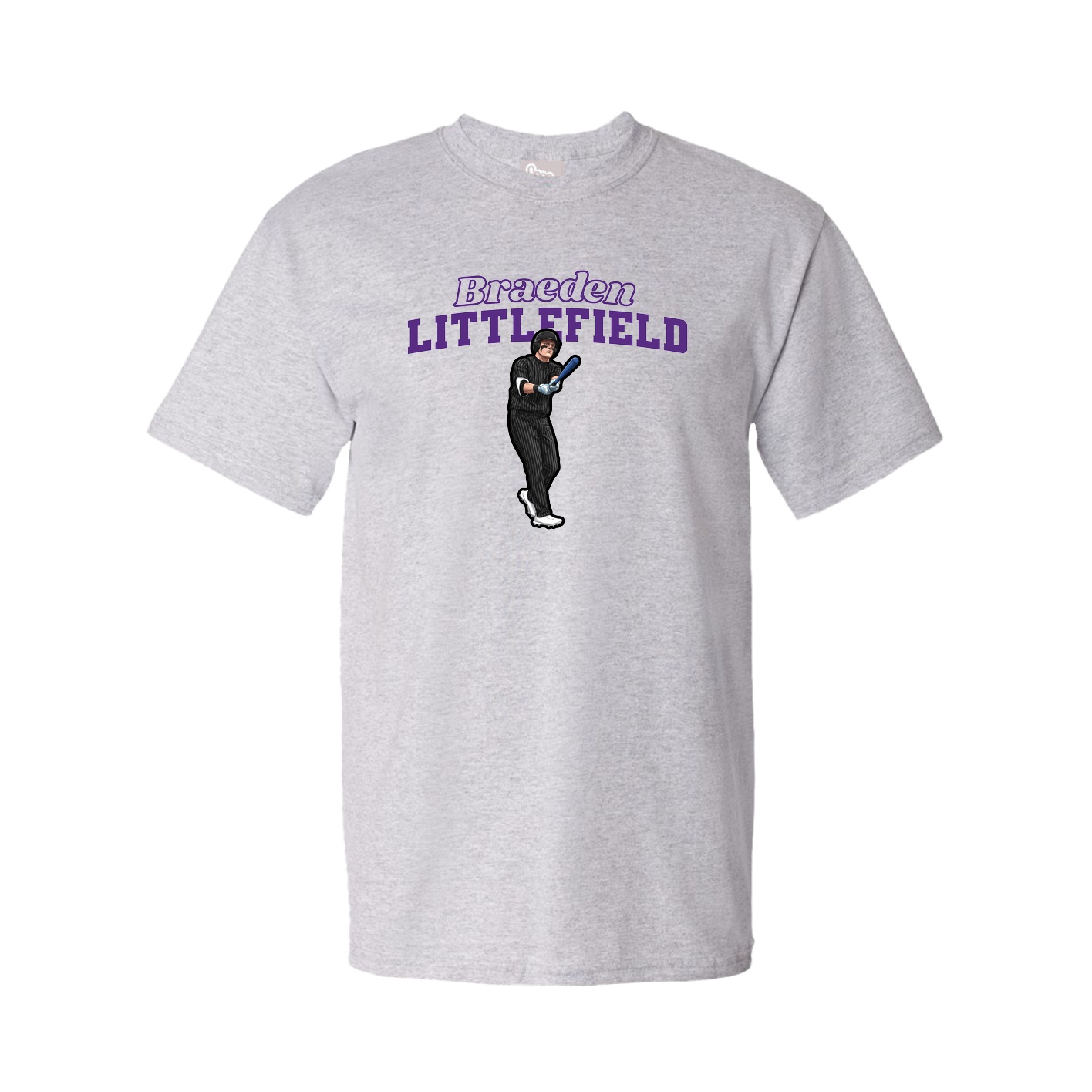 Youth Tee — Name Arch in Grey