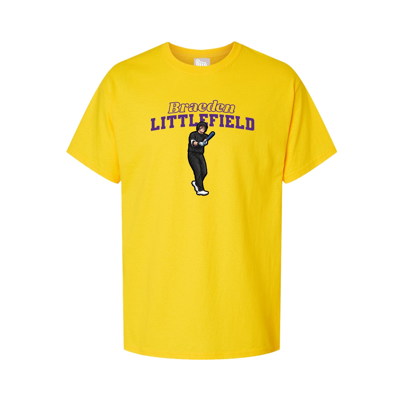 Youth Tee — Name Arch in Gold