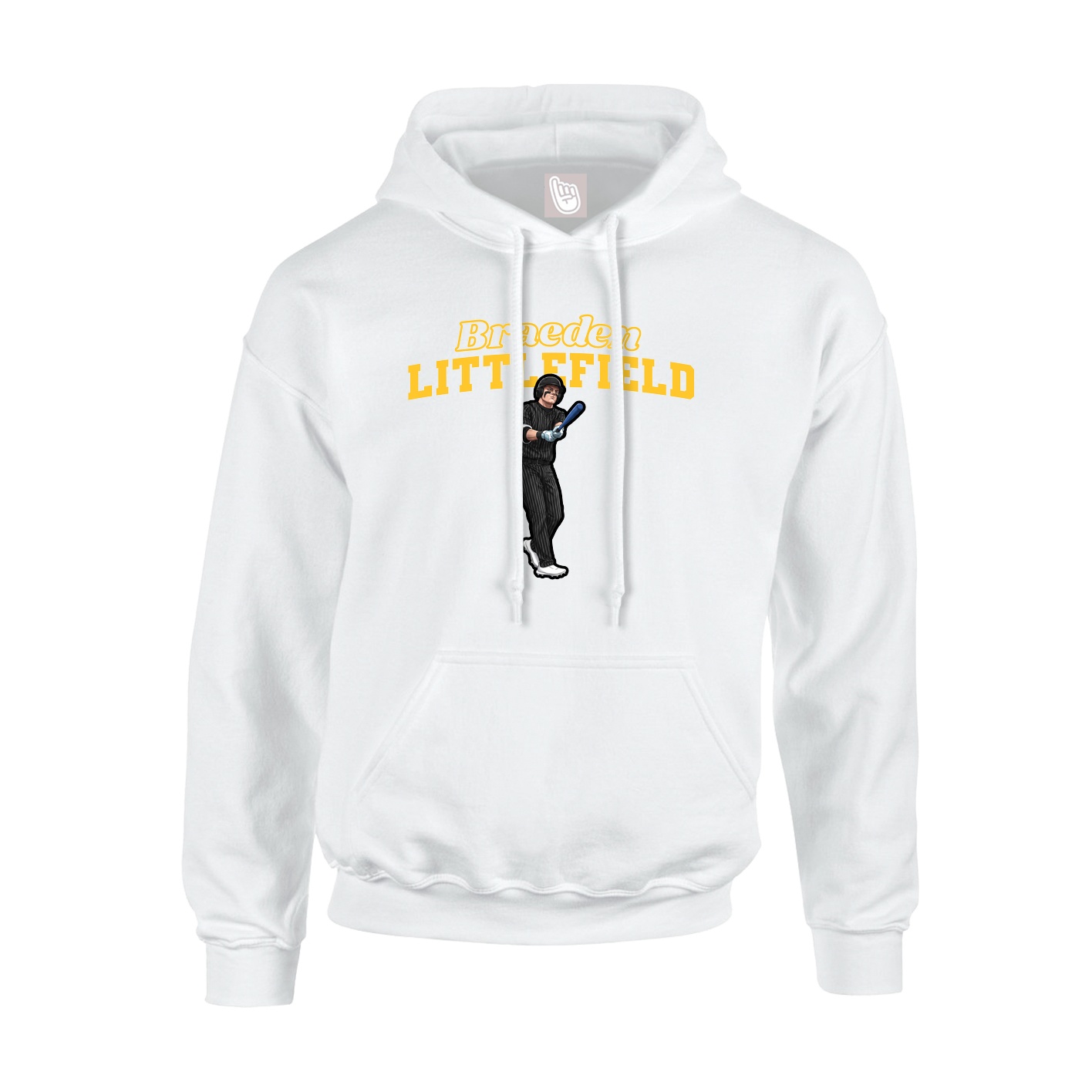 Hoodie — Name Arch in White