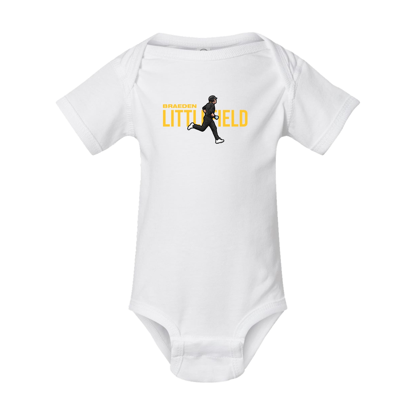 Baby Onesie — Player Name in White