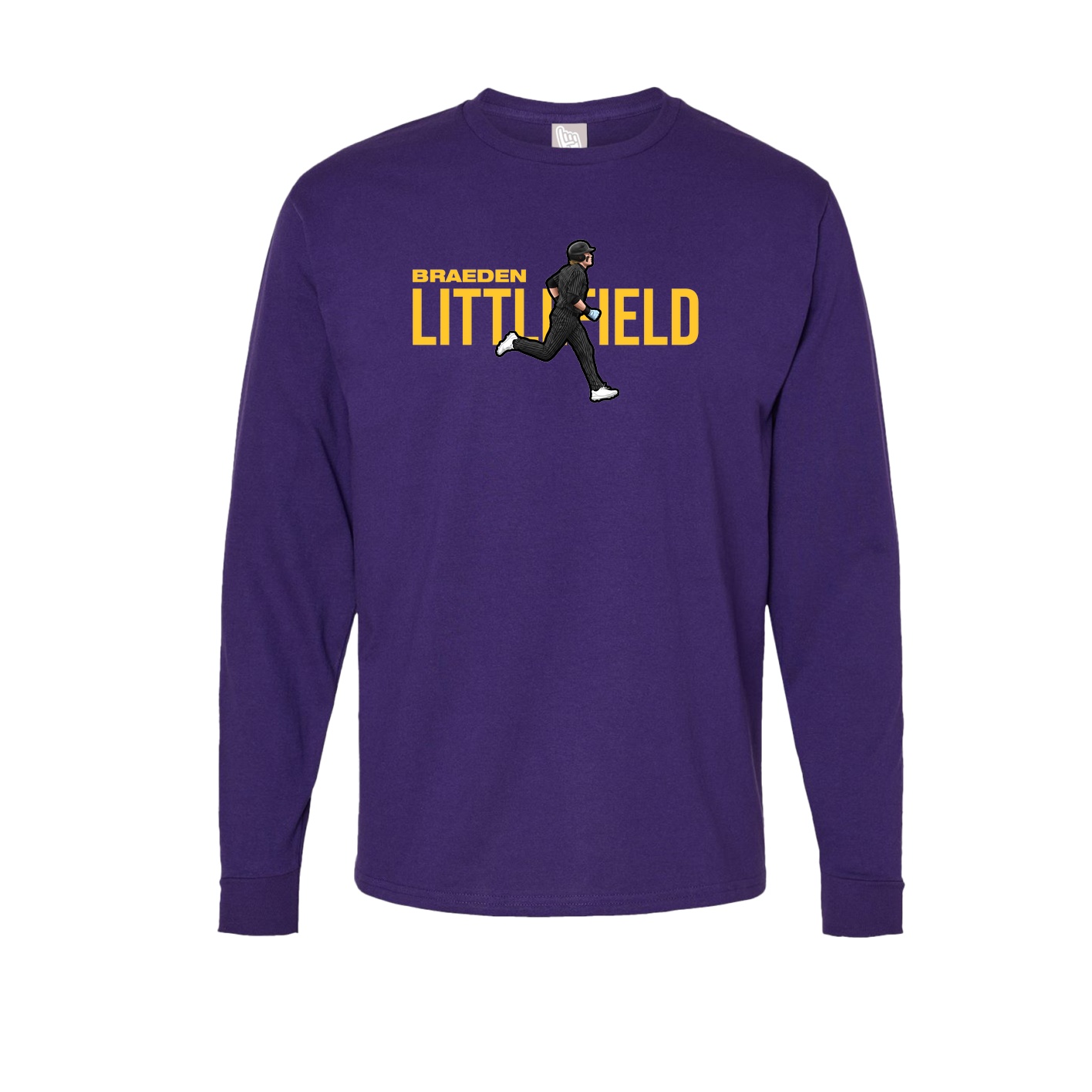 Long Sleeve Tee — Player Name in Purple
